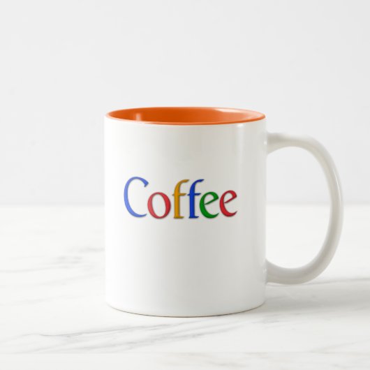Tasse 2 Couleurs café dans la police de google (Droit)