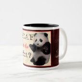 Tasse 2 Couleurs Café de panda de Decaf (Devant droit)