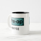 TASSE 2 COULEURS CAFÉ DE PRE-OP (Devant gauche)