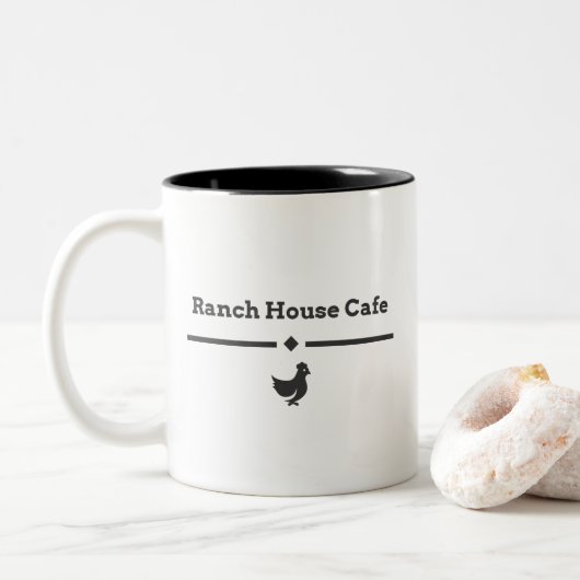 Tasse 2 Couleurs Café de ranch (Avec donut)