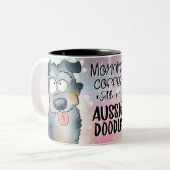 Tasse 2 Couleurs Café Doodle Aussie le matin (Devant gauche)
