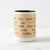 Tasse 2 Couleurs "Café" Écrit en 13 langues (Centre)
