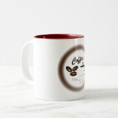 Tasse 2 Couleurs Café et haricots (Devant gauche)