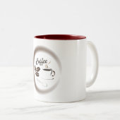 Tasse 2 Couleurs Café et haricots (Devant droit)