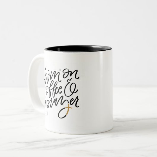 Tasse 2 Couleurs Café Et Prière Manuelle (Devant gauche)