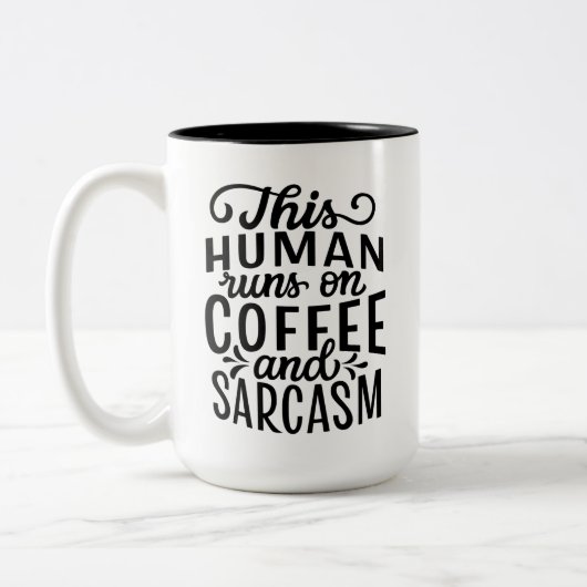 Tasse 2 Couleurs Café et Sarcasme (Gauche)