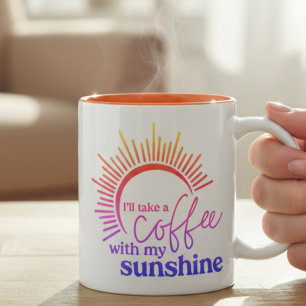 Tasse 2 Couleurs Café et Sunshine Arc en ciel