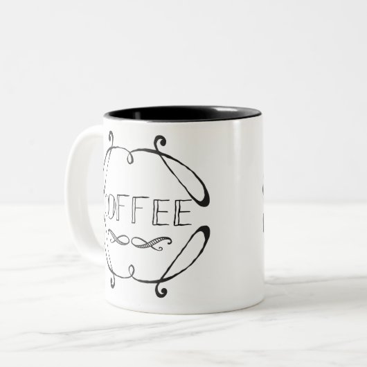 Tasse 2 Couleurs Café ferme classique (Devant gauche)