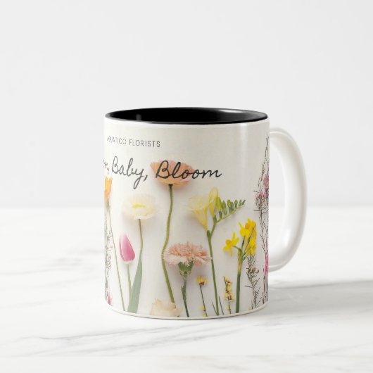 Tasse 2 Couleurs Café floral (Devant droit)