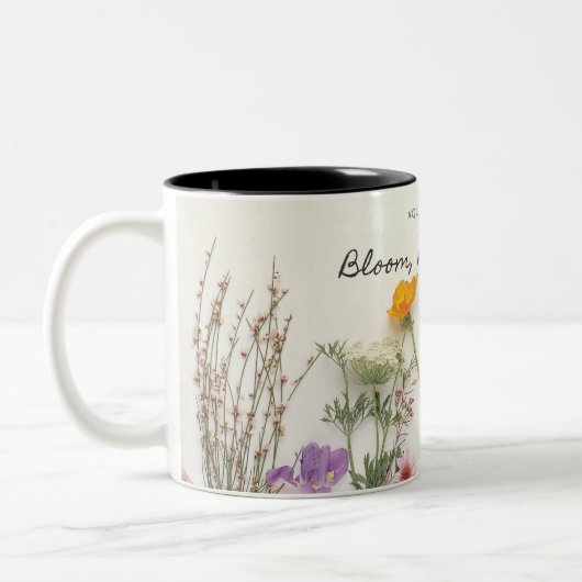 Tasse 2 Couleurs Café floral (Gauche)