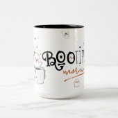 Tasse 2 Couleurs Café Ghost Cute Boo-tiful Morning Halloween (Centre)