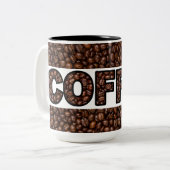 Tasse 2 Couleurs Café Grains de Café (Devant gauche)