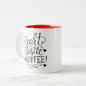 Tasse 2 Couleurs Café Heart Hustle (Devant gauche)
