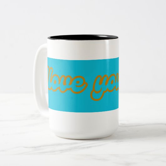 Tasse 2 Couleurs café ilove (Devant gauche)