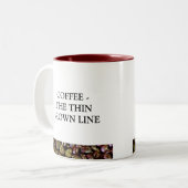 TASSE 2 COULEURS CAFÉ LA LIGNE BROWN MINCE (Devant gauche)