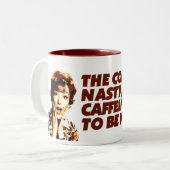 Tasse 2 Couleurs "Café méchant" - KoffeeKat (Devant gauche)
