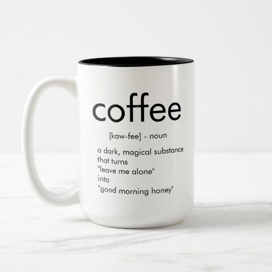 Tasse 2 Couleurs café - nom - (Gauche)