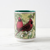 Tasse 2 Couleurs Café ou thé Cardinal de Noël (Centre)