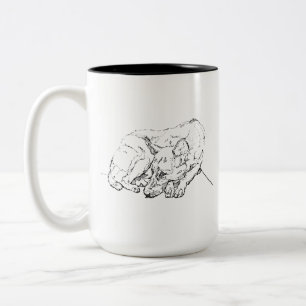 Tasse 2 Couleurs Café Personnalisé Chien de Berger Allemand Mignon