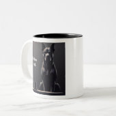 Tasse 2 Couleurs Café Premier chien noir (Devant gauche)
