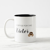 Tasse 2 Couleurs Café simple personnalisé pour papa (Gauche)