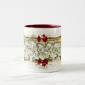 Tasse 2 Couleurs Café traditionnel de neige de Noël élégant (Centre)