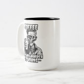 Tasse 2 Couleurs Café Zombie parce que le meurtre est faux (Devant gauche)