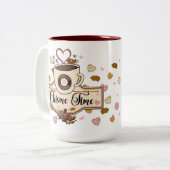 Tasse 2 Couleurs Cafecito et Chisme style mexicain (Devant gauche)