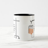 Tasse 2 Couleurs Caféine Blague Mug-2 (Centre)