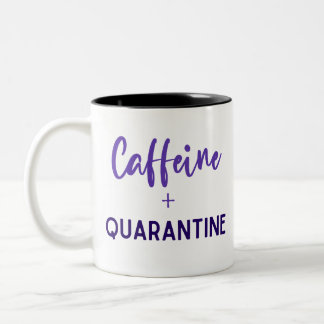 Tasse 2 Couleurs Caféine et Musique de quarantaine
