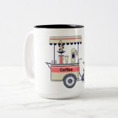 Tasse 2 Couleurs Cafetière, cacao chaud (Devant gauche)