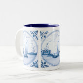 Tasse 2 Couleurs Cafetière Delft Blue and White Sailboat (Devant gauche)