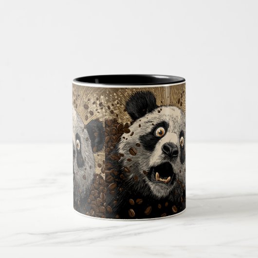 Tasse 2 Couleurs Caffeinated Panda (Centre)