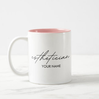 Tasse 2 Couleurs Cahier d'esthéticienne - Cadeau personnalisé