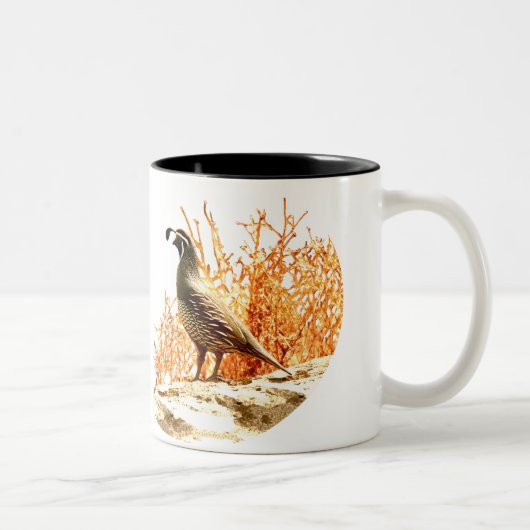 TASSE 2 COULEURS CAILLES SUR LA ROCHE (Droit)