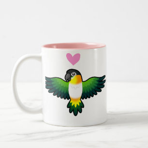 Tasse 2 Couleurs Caique / Inséparable / Pionus / Amour de perroquet