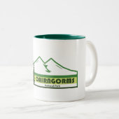 Tasse 2 Couleurs Cairngorges vertes écossaises Parc national du Cai (Devant droit)