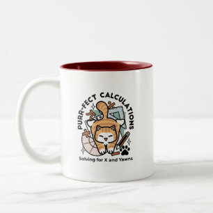 Tasse 2 Couleurs Calculs Parfaits – Création de chat de maths drôle