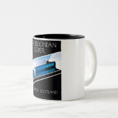 Tasse 2 Couleurs Caledonian Sleeper London Ecosse affiche voyage (Devant droit)