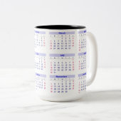 Tasse 2 Couleurs Calendrier 2017 (Devant droit)