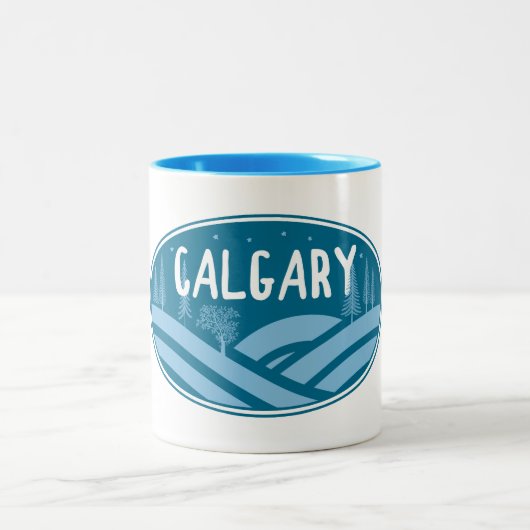 Tasse 2 Couleurs Calgary Alberta Extérieur (Centre)
