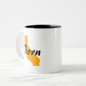 Tasse 2 Couleurs California Born, Texas (Devant gauche)