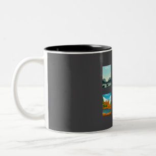 Tasse 2 Couleurs California National Parks Travel Poster Sticker Co