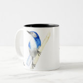 Tasse 2 Couleurs California Scrub Jay (Devant gauche)