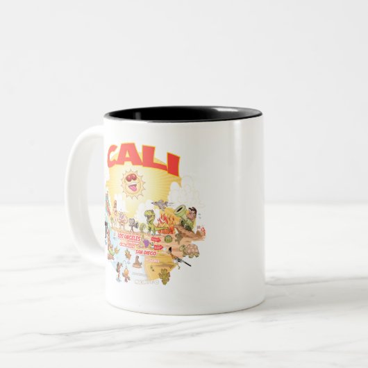 Tasse 2 Couleurs Californie du Sud CALI (Devant gauche)