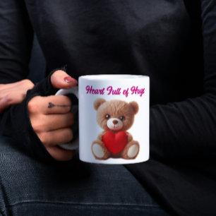 Tasse 2 Couleurs Câlin ours en peluche pour la Saint-Valentin