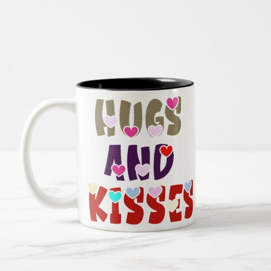 Tasse 2 Couleurs Câlins et baisers (Gauche)