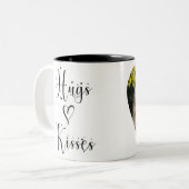 Tasse 2 Couleurs Câlins et Baisers (Devant gauche)