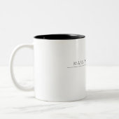 Tasse 2 Couleurs Calligraphie chic simple noir et blanc de son prop (Gauche)