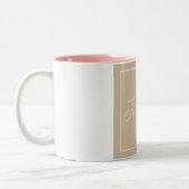 Tasse 2 Couleurs Calligraphie Élégante Plaque Nom simple (Gauche)